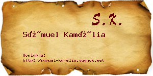 Sámuel Kamélia névjegykártya